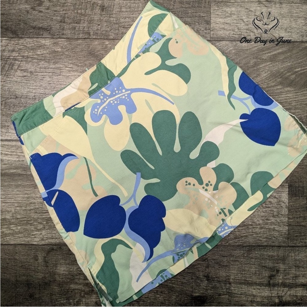 Ativa Women's Floral Skort - Green and Blue - Picture 3 of 5